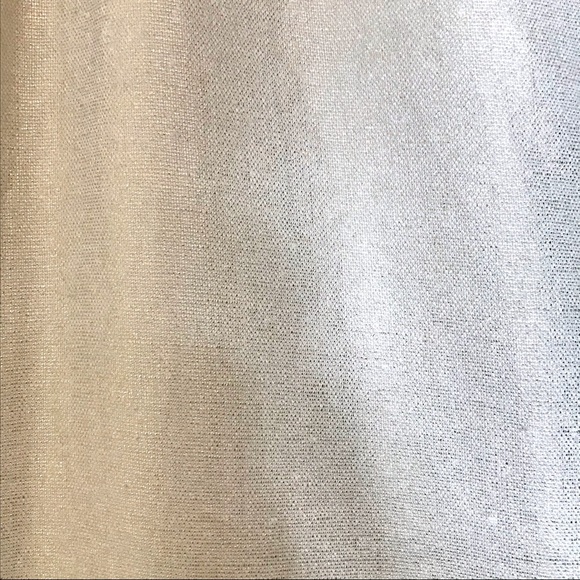 *NWT* ELLEN TRACY Linen Blend Chalk with Gold Foil Pants - Picture 6 of 10